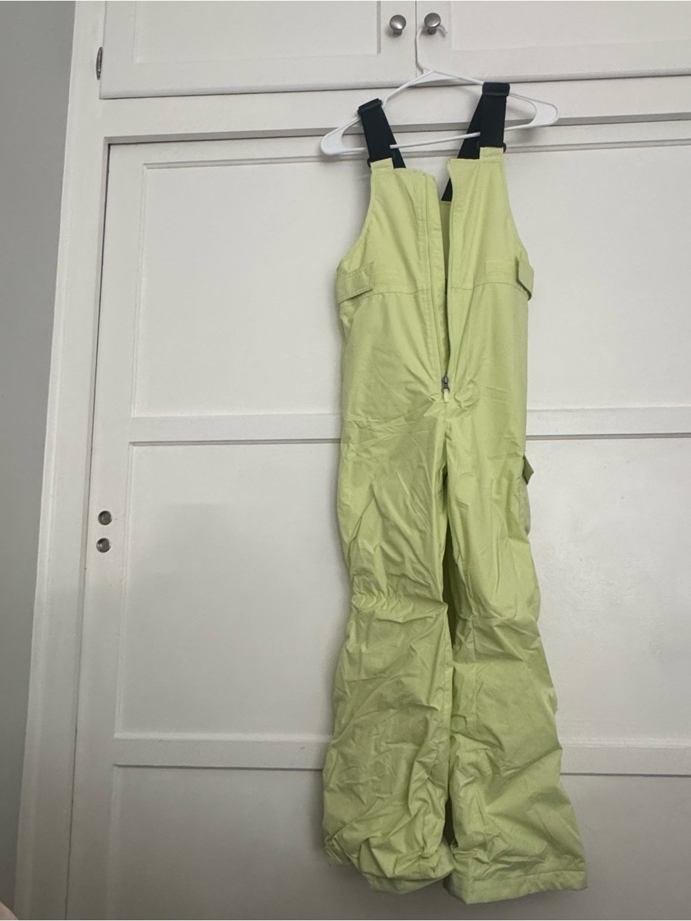 Columbia Lime Green Kids Snow Overalls with Black Straps